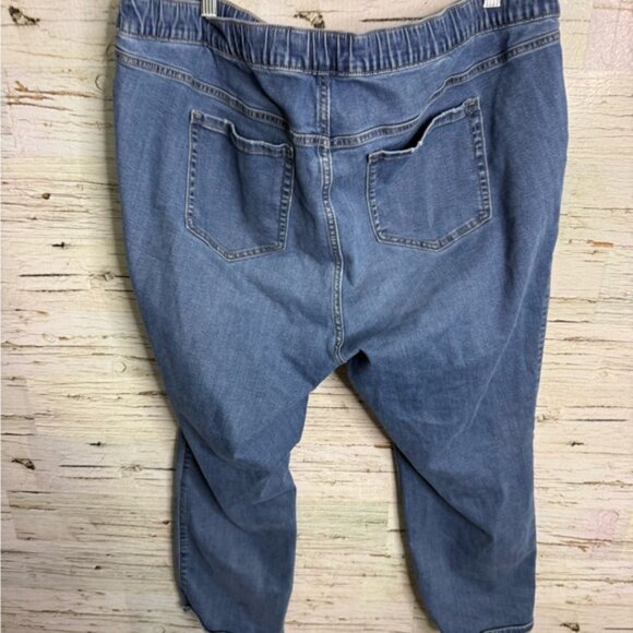 Torrid Blue Denim Joggers jeans drawstring size 3x - Picture 6 of 7